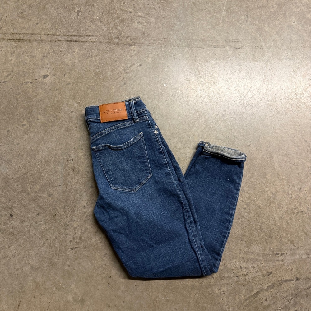 Lucky Brand Bridgette High Rise Skinny Ankle Jeans Medium‎ Wash Blue Size 6/28